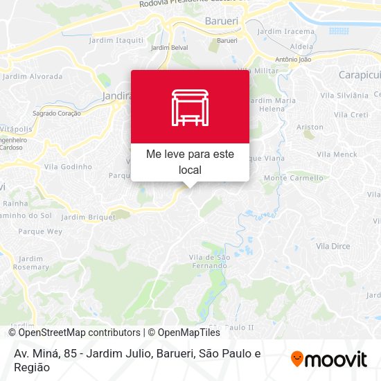 Av. Miná, 85 - Jardim Julio, Barueri mapa