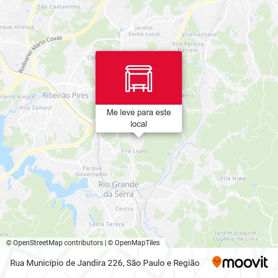 Rua Município de Jandira 226 mapa