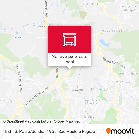 Estr. S. Paulo/Jundiaí 1955 mapa