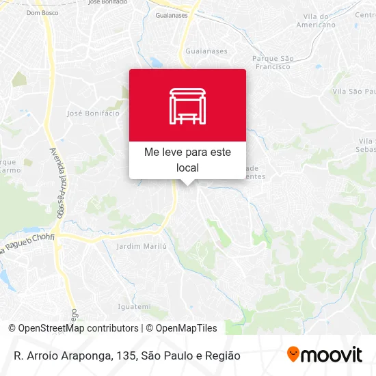 R. Arroio Araponga, 135 mapa
