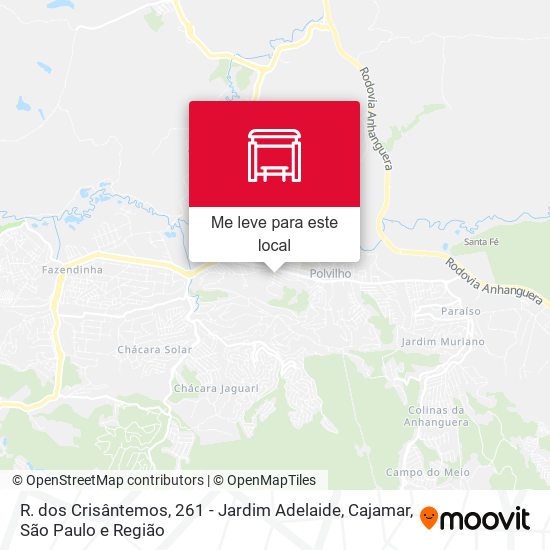 R. dos Crisântemos, 261 - Jardim Adelaide, Cajamar mapa