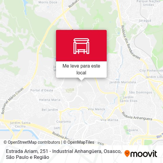 Estrada Ariam, 251 - Industrial Anhangüera, Osasco mapa