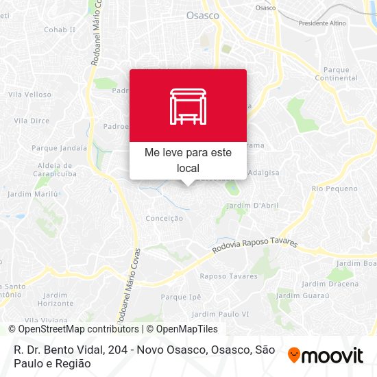R. Dr. Bento Vidal, 204 - Novo Osasco, Osasco mapa