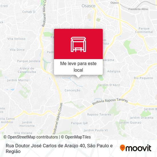 Rua Doutor José Carlos de Araújo 40 mapa