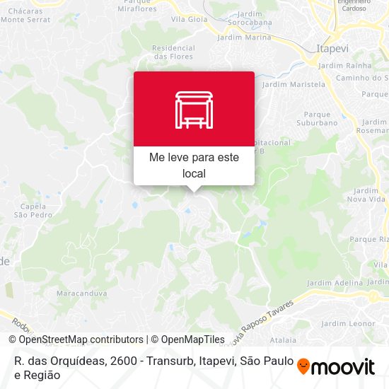 R. das Orquídeas, 2600 - Transurb, Itapevi mapa