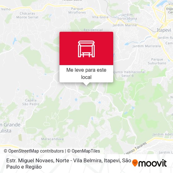 Estr. Miguel Novaes, Norte - Vila Belmira, Itapevi mapa