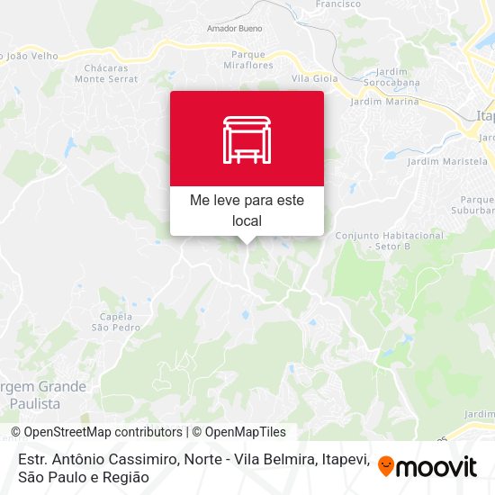 Estr. Antônio Cassimiro, Norte - Vila Belmira, Itapevi mapa