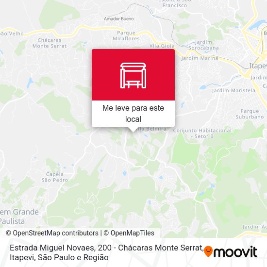 Estrada Miguel Novaes, 200 - Chácaras Monte Serrat, Itapevi mapa