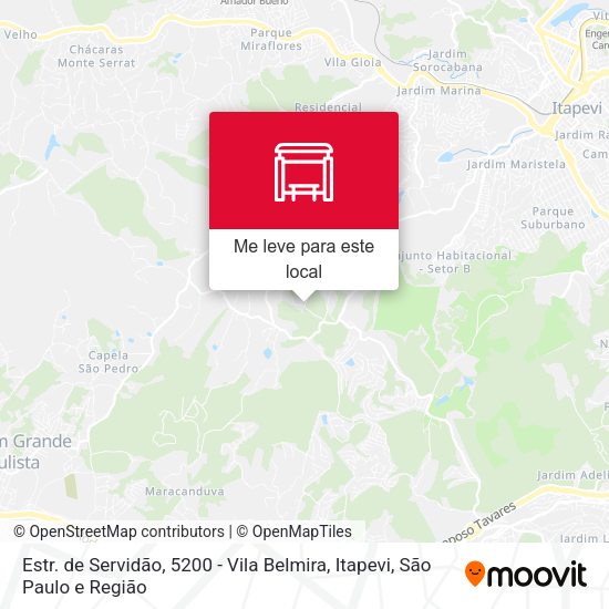 Estr. de Servidão, 5200 - Vila Belmira, Itapevi mapa