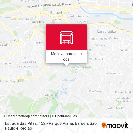 Estrada das Pitas, 452 - Parque Viana, Barueri mapa