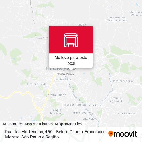 Rua das Hortências, 450 - Belem Capela, Francisco Morato mapa