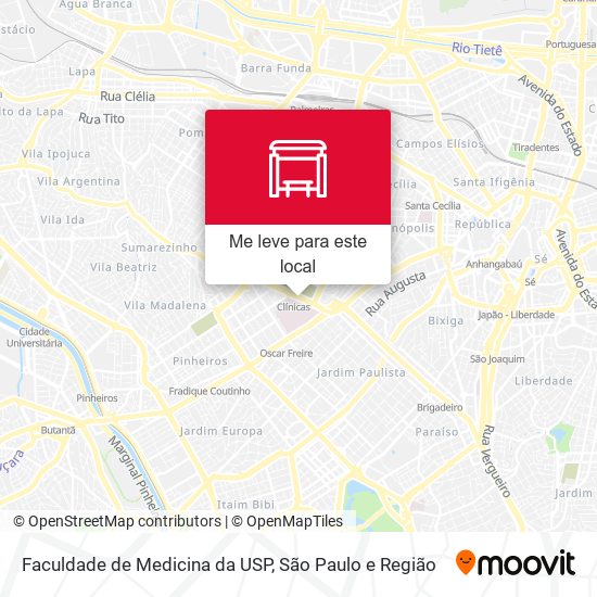 Faculdade de Medicina da USP mapa
