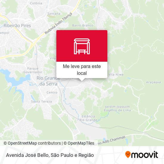 Avenida José Bello mapa