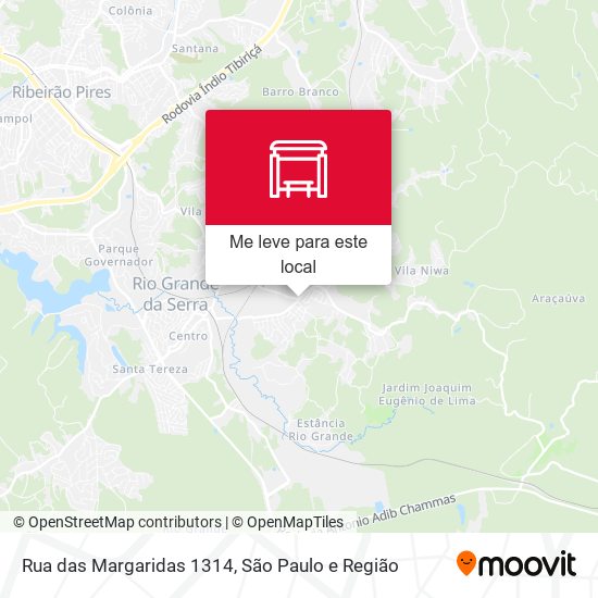 Rua das Margaridas 1314 mapa