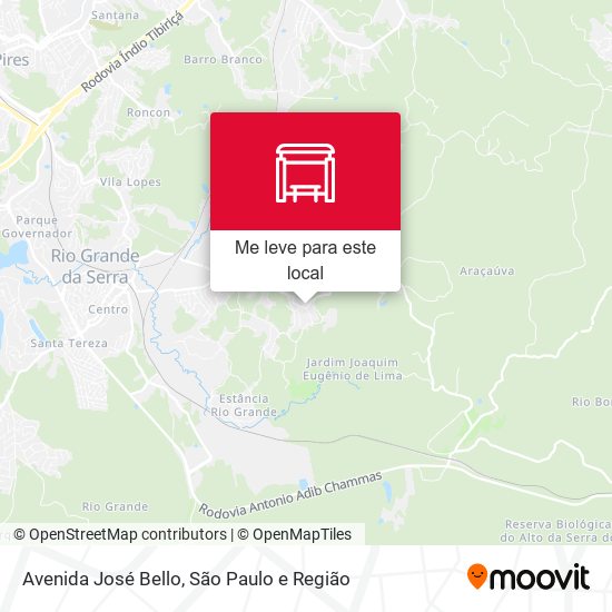Avenida José Bello mapa