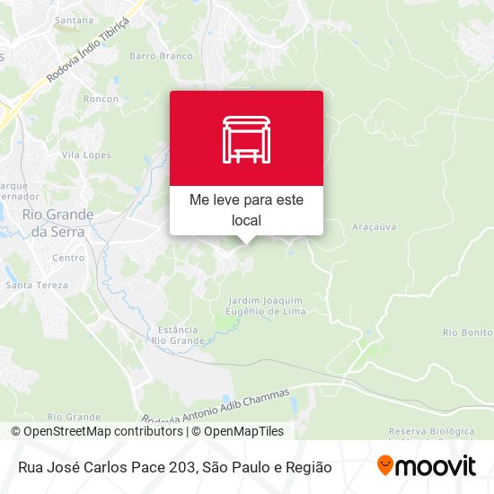 Rua José Carlos Pace 203 mapa