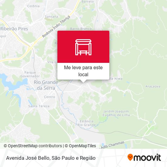 Avenida José Bello mapa