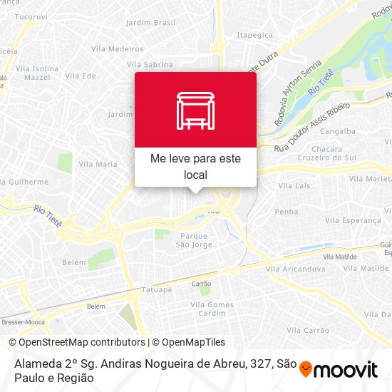 Alameda 2º Sg. Andiras Nogueira de Abreu, 327 mapa