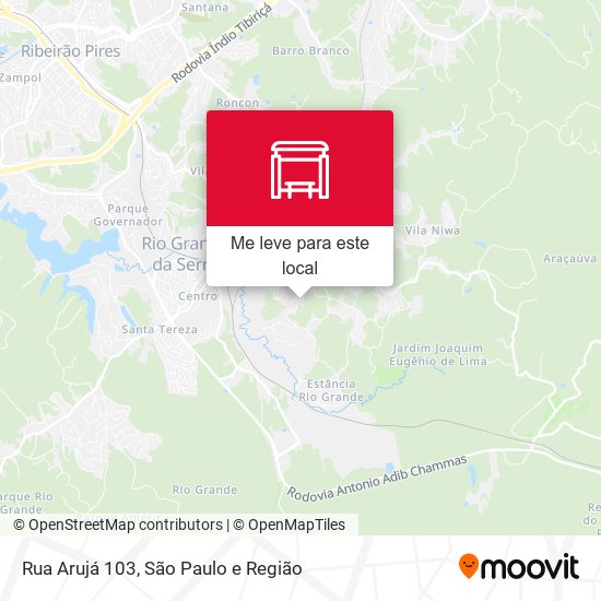 Rua Arujá 103 mapa
