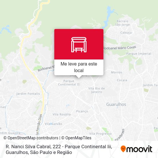 R. Nanci Silva Cabral, 222 - Parque Continental Iii, Guarulhos mapa