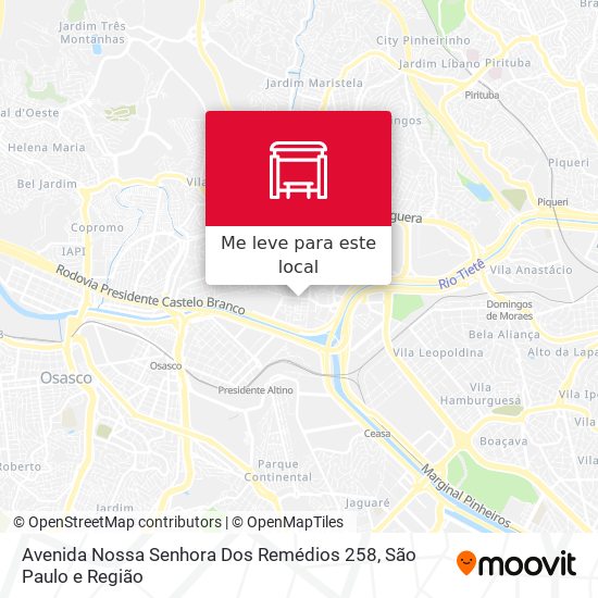 Avenida Nossa Senhora Dos Remédios 258 mapa