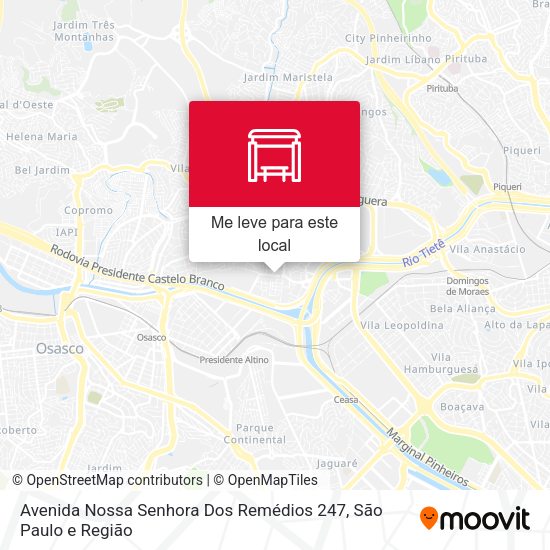 Avenida Nossa Senhora Dos Remédios 247 mapa
