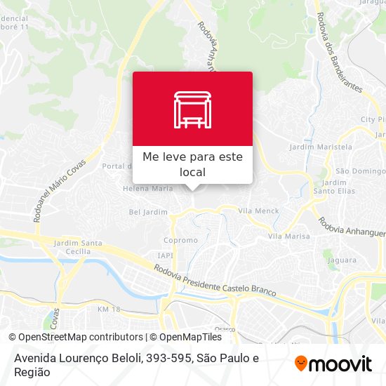 Avenida Lourenço Beloli, 393-595 mapa