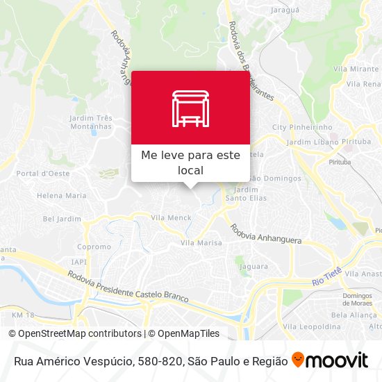 Rua Américo Vespúcio, 580-820 mapa