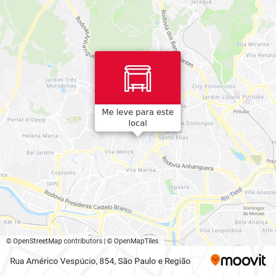 Rua Américo Vespúcio, 854 mapa
