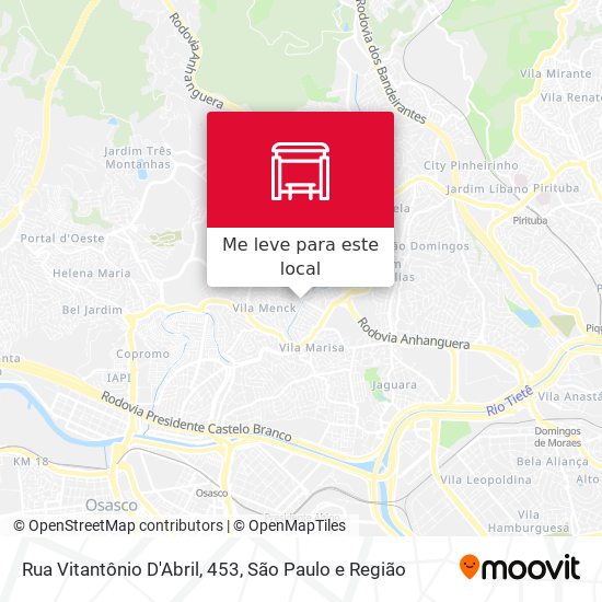 Rua Vitantônio D'Abril, 453 mapa