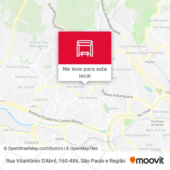 Rua Vitantônio D'Abril, 160-486 mapa