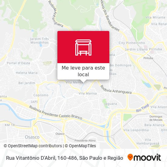 Rua Vitantônio D'Abril, 160-486 mapa