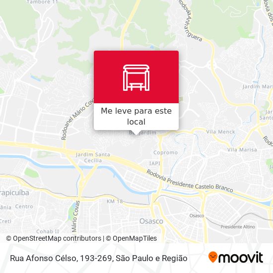 Rua Afonso Célso, 193-269 mapa
