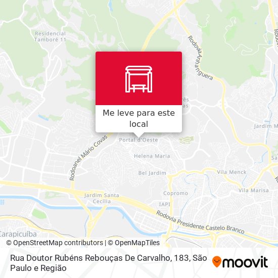 Rua Doutor Rubéns Rebouças De Carvalho, 183 mapa