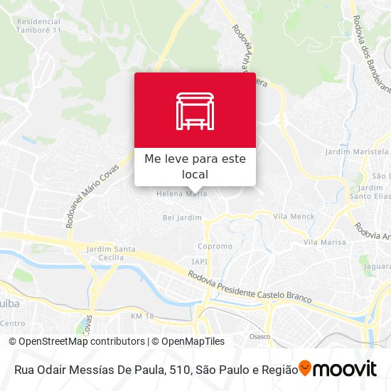 Rua Odair Messías De Paula, 510 mapa