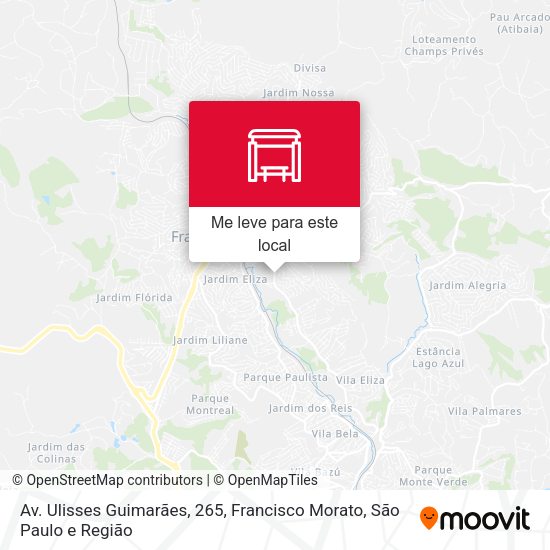 Av. Ulisses Guimarães, 265, Francisco Morato mapa