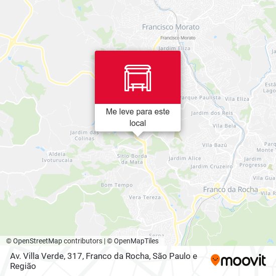 Av. Villa Verde, 317, Franco da Rocha mapa