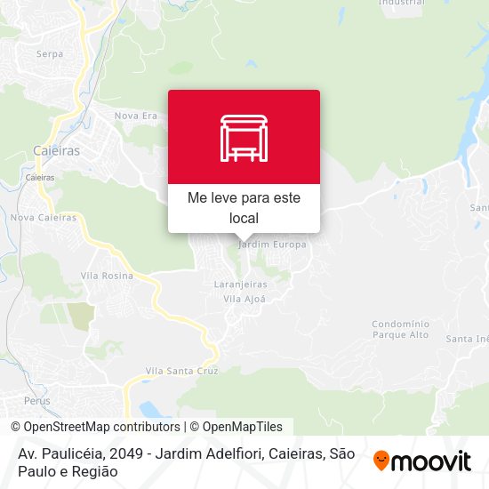 Av. Paulicéia, 2049 - Jardim Adelfiori, Caieiras mapa