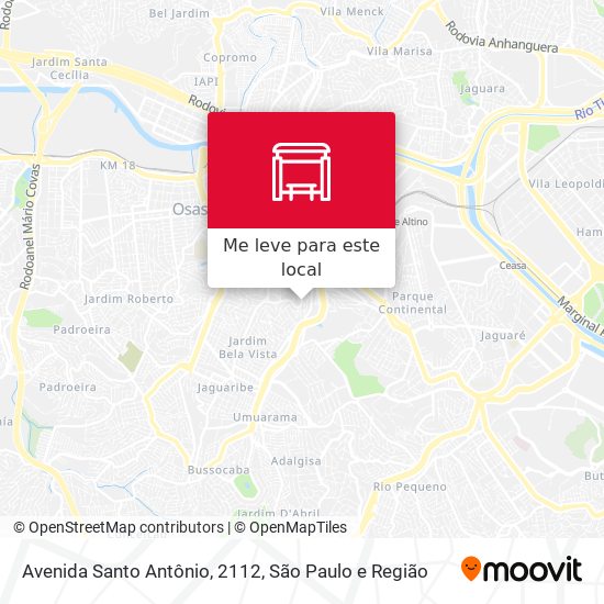 Avenida Santo Antônio, 2112 mapa