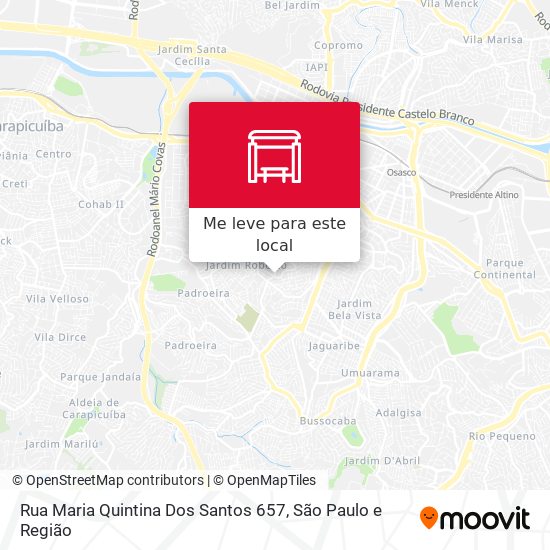 Rua Maria Quintina Dos Santos 657 mapa