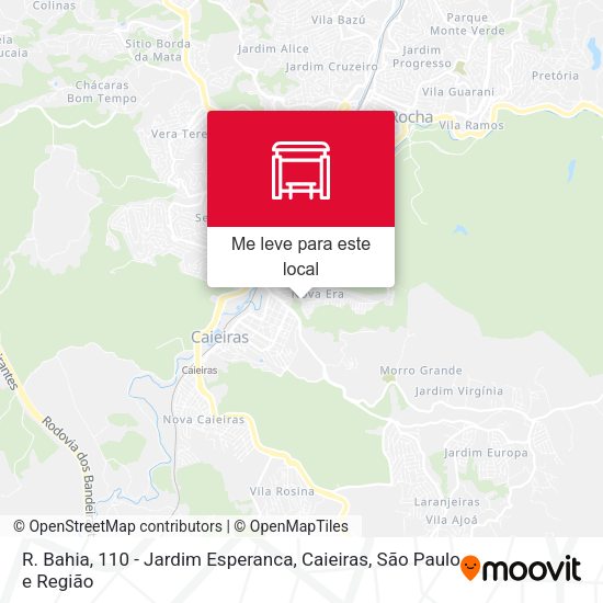 R. Bahia, 110 - Jardim Esperanca, Caieiras mapa
