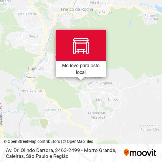 Av. Dr. Olindo Dartora, 2463-2499 - Morro Grande, Caieiras mapa