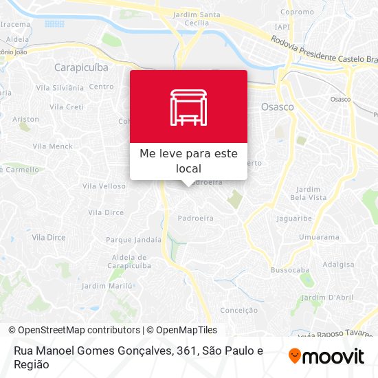 Rua Manoel Gomes Gonçalves, 361 mapa