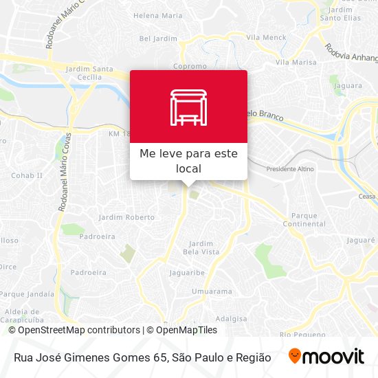 Rua José Gimenes Gomes 65 mapa