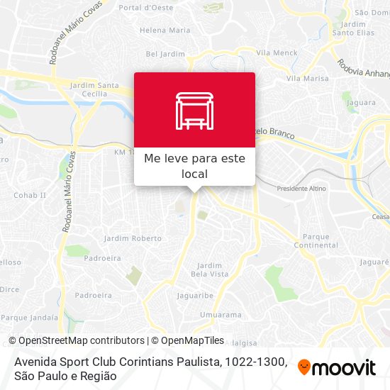 Avenida Sport Club Corintians Paulista, 1022-1300 mapa