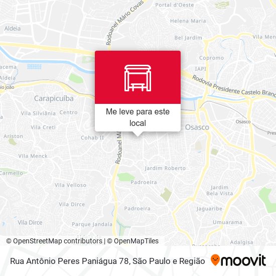 Rua Antônio Peres Paniágua 78 mapa
