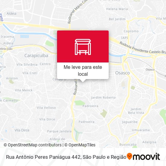 Rua Antônio Peres Paniágua 442 mapa