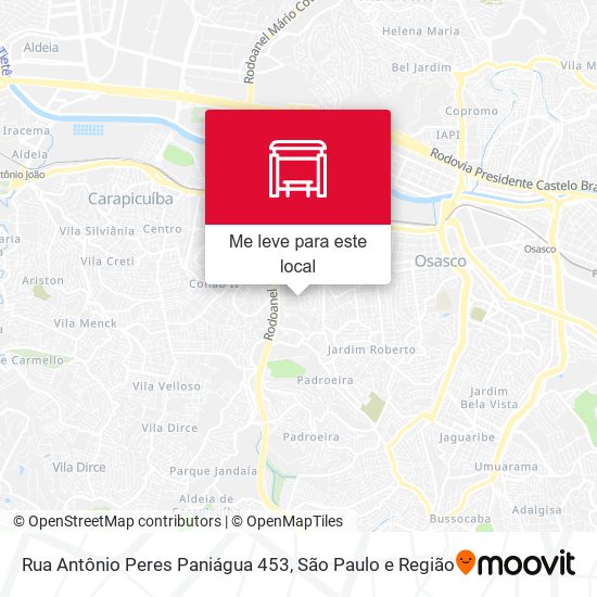 Rua Antônio Peres Paniágua 453 mapa