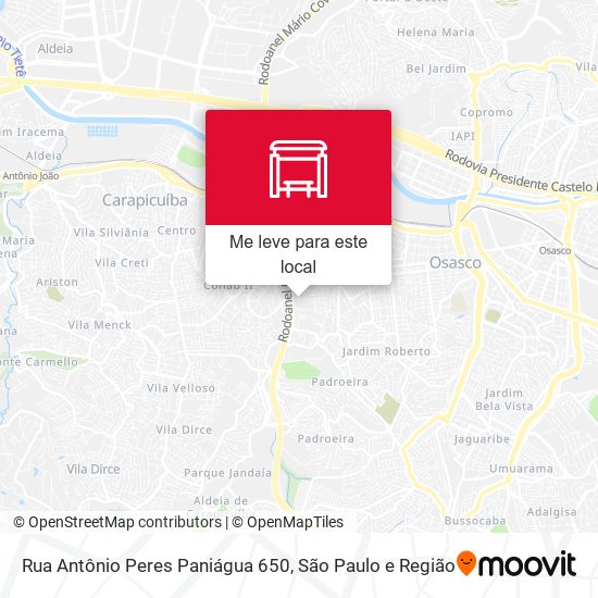 Rua Antônio Peres Paniágua 650 mapa