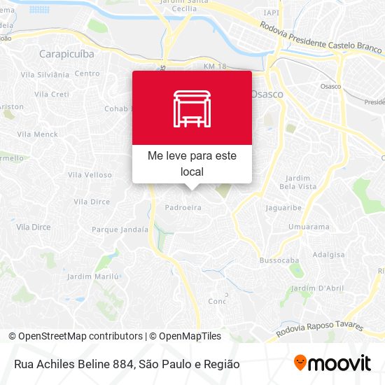 Rua Achiles Beline 884 mapa